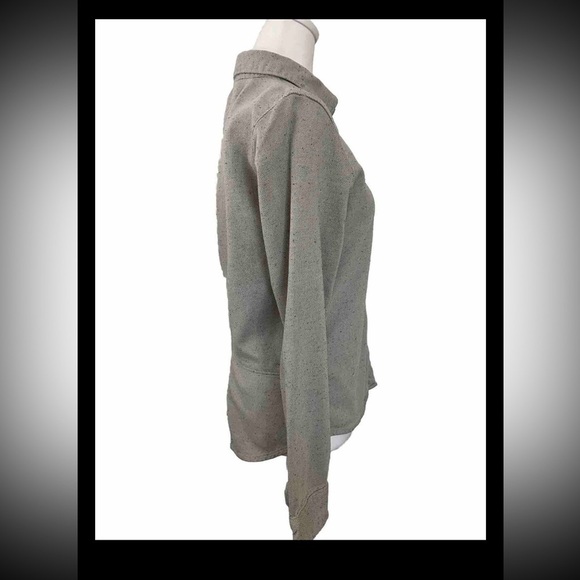 The North Face Oatmeal Textured 98% Cotton Button Front Long Sleeve Shirt XS - Picture 3 of 8